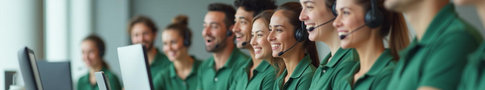  Nomad Sportswearカスタマーサポートスタッフが笑顔で電話対応している様子